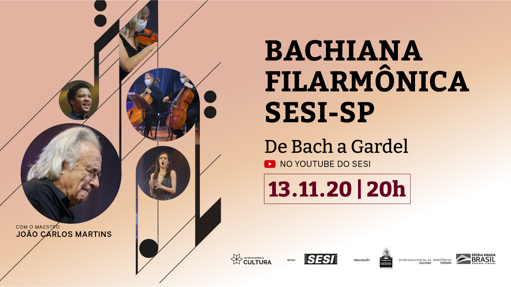 Live cultural da Bachiana será transmitida pelo canal do Youtube do Sesi-SP