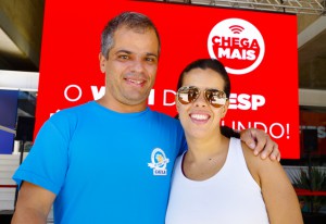 Paulo e Juliana: recomendação da festa da Fiesp para os parentes. Foto: Tâmna Waqued/Fiesp Paulo e Juliana: recomendação da festa da Fiesp para os parentes. Foto: Tâmna Waqued/Fiesp