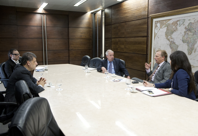 Derex recebeu visita de Evaristo Fernando Doria, diretor do Centro de Negócios Brasil, China e Índia da Universidade do Estado da Geórgia. Foto: Helcio Nagamine/FIESP Imagem relacionada a matéria - Id: 1611448156