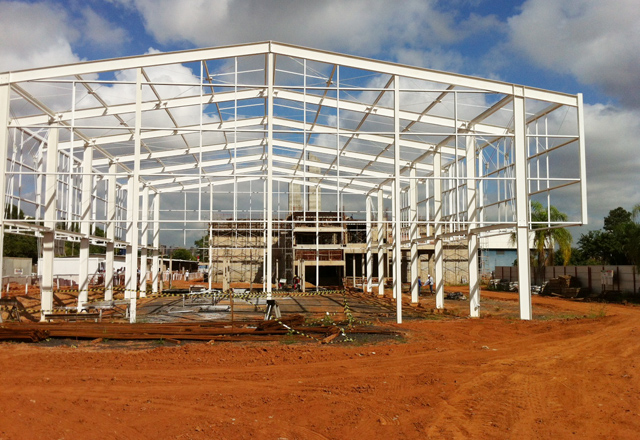 A obra da nova escola do Sesi-SP em São José do Rio Preto: área de 40 mil metros quadrados. Foto: Ayrton Vignola/Fiesp A obra da nova escola do Sesi-SP em São José do Rio Preto: área de 40 mil metros quadrados. Foto: Ayrton Vignola/Fiesp