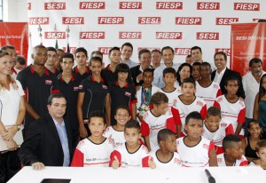 Paulo Skaf, presidente do Sesi-SP, após assinatura do PAF em Praia Grande.Foto: Ayrton Vignola/Fiesp Imagem relacionada a matéria - Id: 1553355119