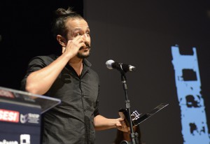 Irandhir Santos: "Há sete anos o cinema me roubou e eu me deixei levar. Estou cada vez mais apaixonado". Foto: Everton Amaro/Fiesp Imagem relacionada a matéria - Id: 1580164021