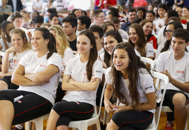 Alunos do CAT de Itu: instalações reformadas e ampliadas. Foto: Everton Amaro/Fiesp Imagem relacionada a matéria - Id: 1550393511