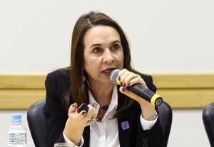 Jacqueline falou sobre os avanços de Goiás na proteção da fauna pesqueira quanto no incentivo da produção de peixes. Foto: Helcio Nagamine/Fiesp Imagem relacionada a matéria - Id: 1555715452