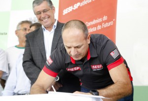 Montanaro: "Esporte pode mudar a vida de vocês, como mudou a minha”. Foto: Tâmna Waqued/Fiesp Imagem relacionada a matéria - Id: 1550745976