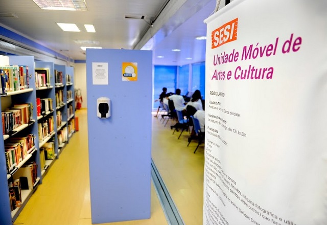 Unidade móvel de Artes e Cultura do Sesi-SP: objetivo é de incentivar o desenvolvimento cultural da população. Foto: Sesi-SP Divulgação Imagem relacionada a matéria - Id: 1590944533