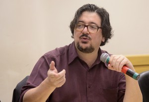 O economista Fernando Garcia apresenta dados preliminares em reunião do Programa Compete Brasil. Foto: Helcio Nagamine/Fiesp Imagem relacionada a matéria - Id: 1550761217