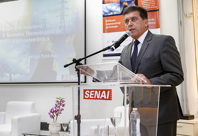 Ricardo Terra: “A equipe do Senai-SP se qualificou no tema da energia e hoje já prestamos serviços para um conjunto de empresas de São Paulo e até fora do estado, no sentido de ajudar essas empresas no seu ganho de produtividade”. Foto: Tâmna Waqued/Fiesp Foto: Tâmna Waqued/Fiesp