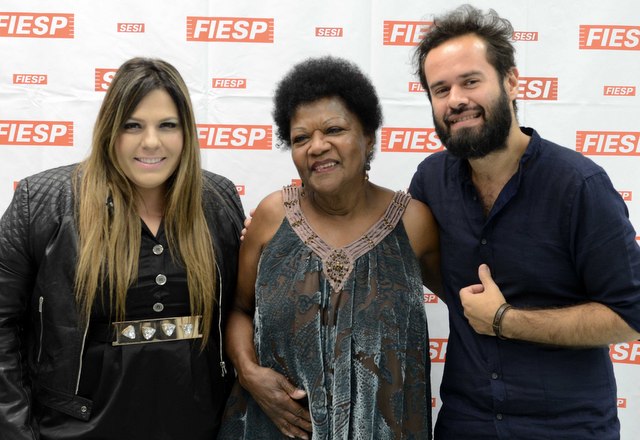 Blacy Gulfier, Alaíde Costa e Marcelo Jeneci. Foto: Marcos Madi/Sesi-SP Divulgação Imagem relacionada a matéria - Id: 1553628874