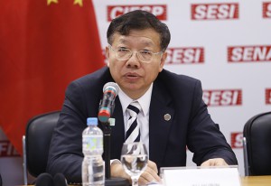 Xu Hubin: "é preciso buscar soluções sistemáticas, principalmente nos setores de serviços e infraestrutura, o que pode representar uma grande oportunidade para o empresário brasileiro". Foto: Tâmna Waqued/Fiesp Imagem relacionada a matéria - Id: 1558430836